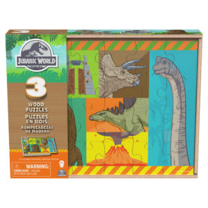 PACK X3 ROMPECABEZAS DE MADERA JURASIC