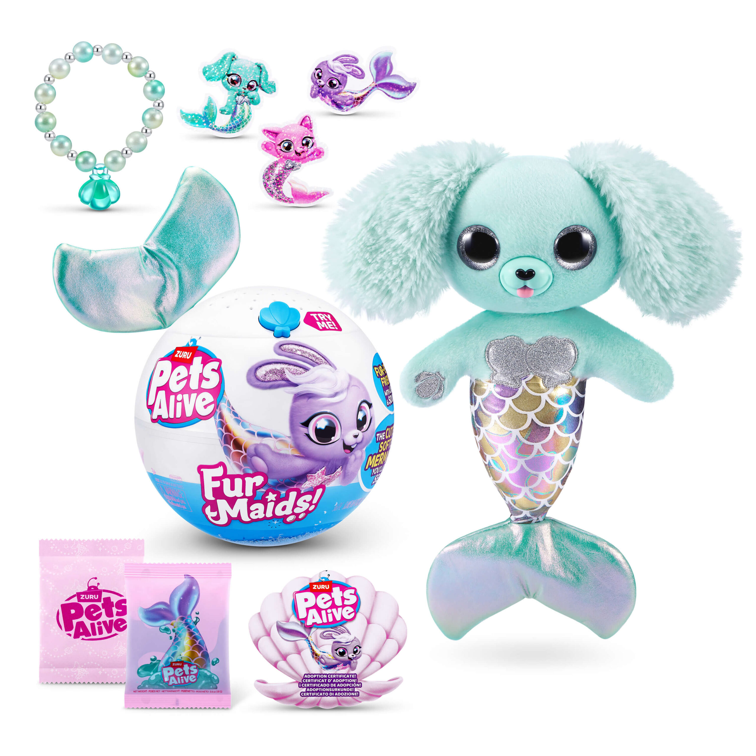 PELUCHE SIRENA CON LUCES Y SONIDO SURTIDO - Imagen 3