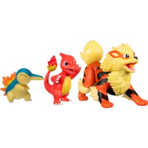 PACK X3 FIGURAS DE BATALLA ARCANINE, CHARMELEON, CYNDAQUIL