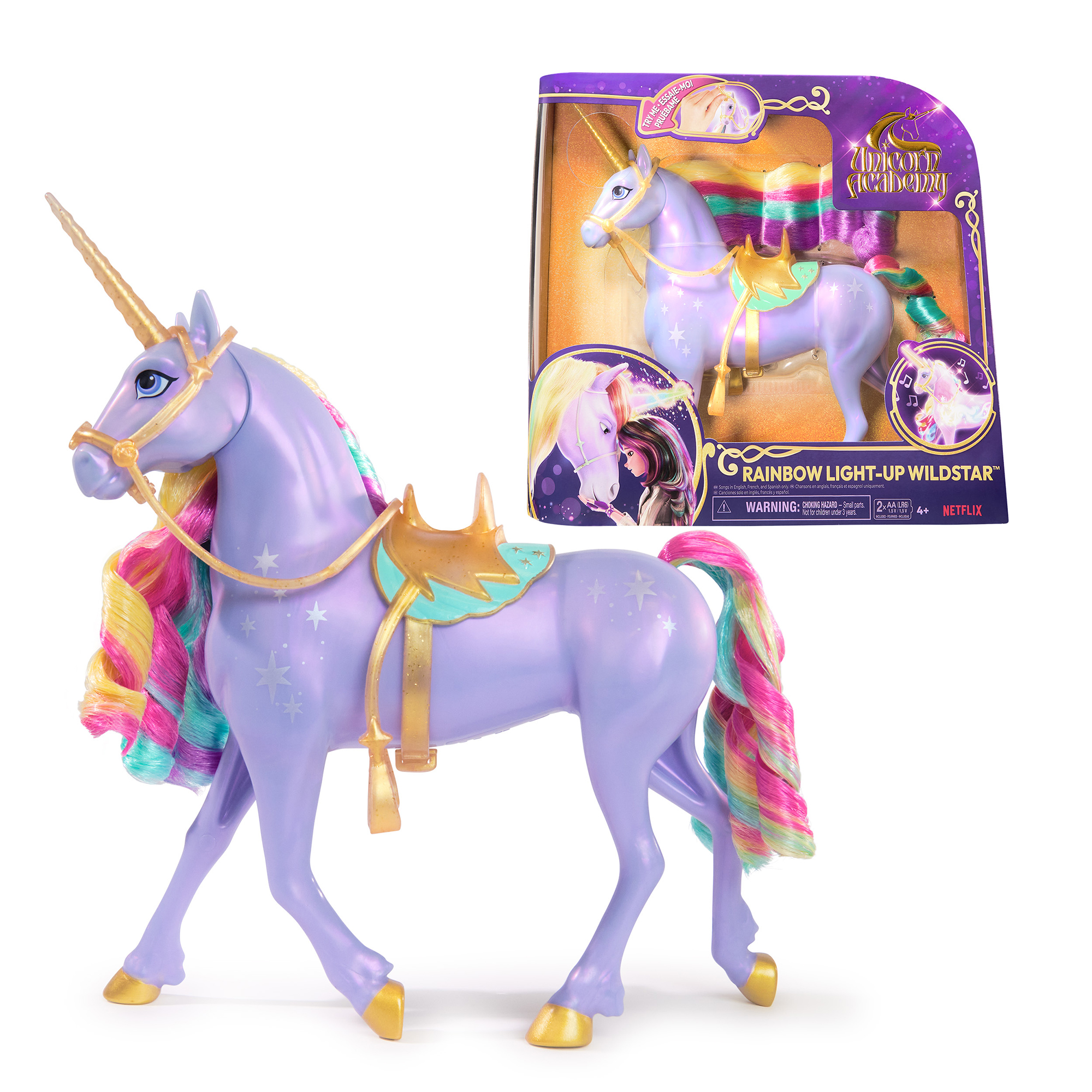 UNICORNIO MAGICO 27CM CON LUCES Y SONIDO