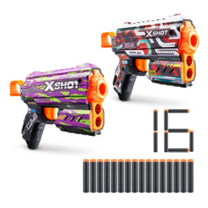 PACK X2 LANZADOR DE DARDOS SKINS FLUX X-SHOT