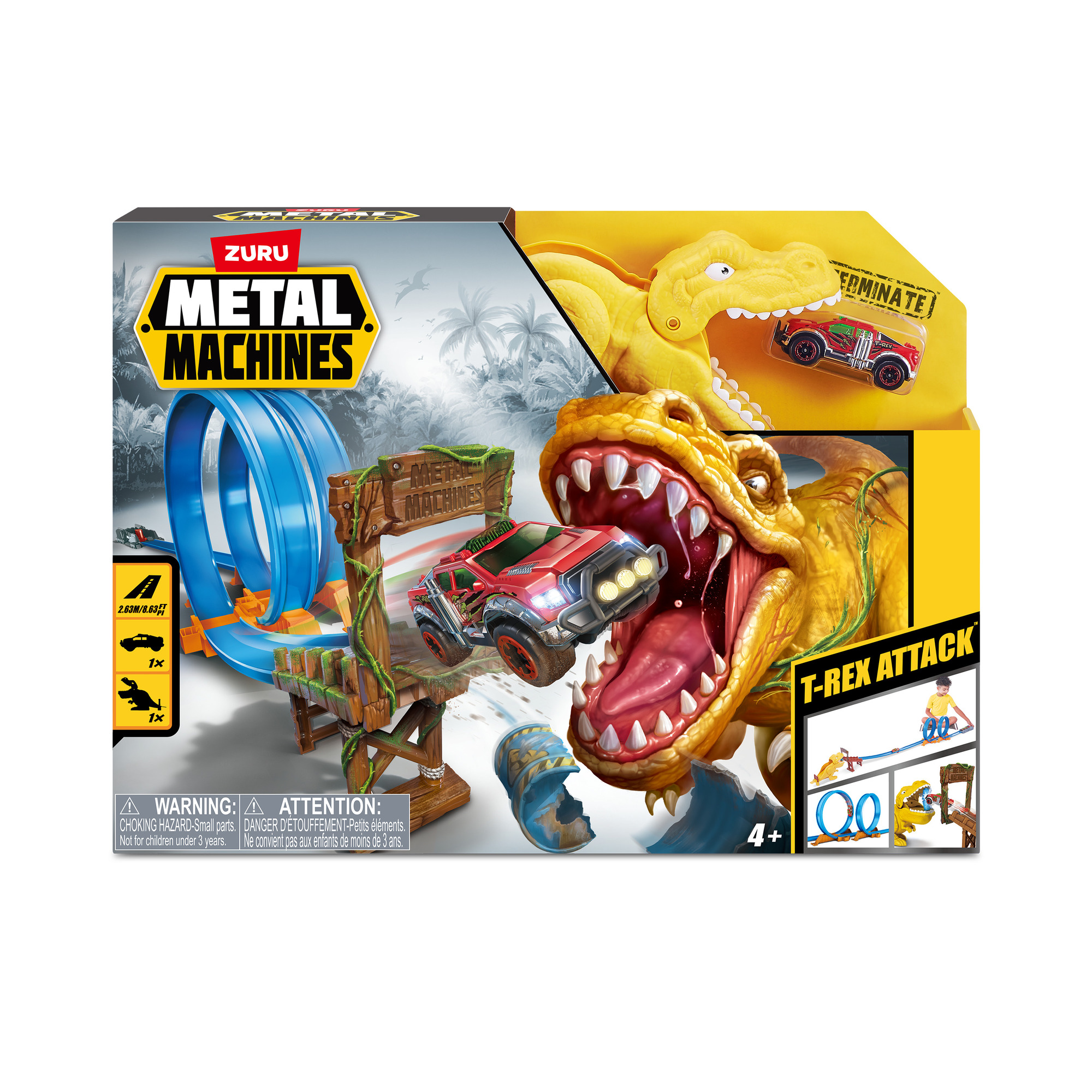 JUEGO DE PISTA ATAQUE DINO REX METAL MACHINES