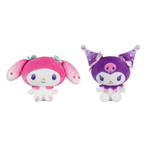 PACK X2 PELUCHES 20CM KUROMI Y MY MELODY HELLO KITTY