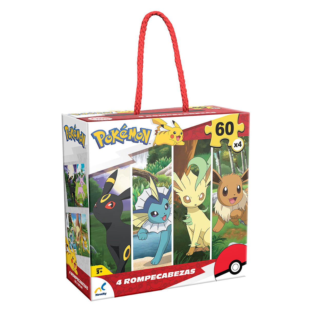 ROMPECABEZAS 4 EN 1 POKEMON SURTIDO JUEGOS DE MESA LICENCIA