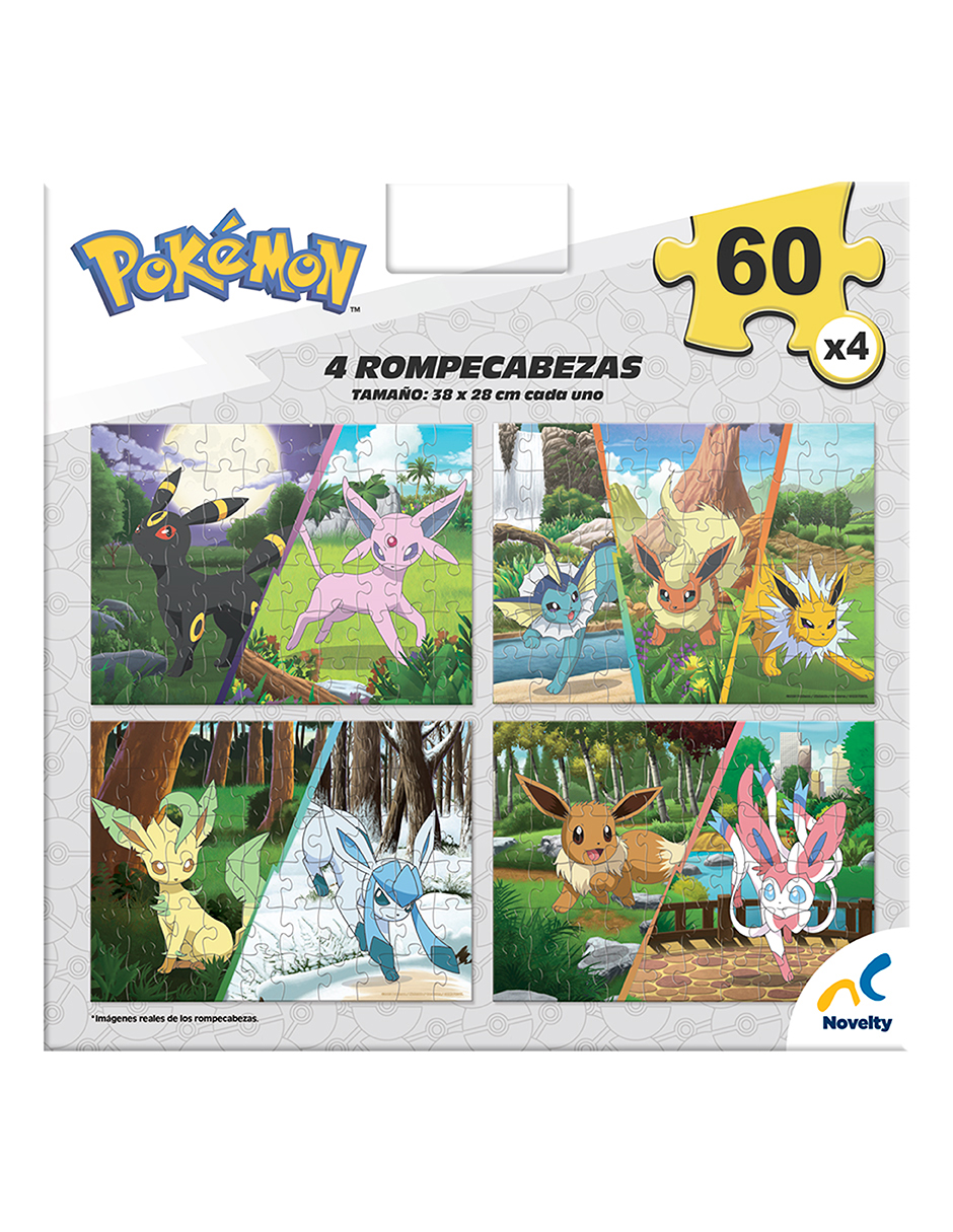 ROMPECABEZAS 4 EN 1 POKEMON SURTIDO JUEGOS DE MESA LICENCIA - Imagen 2