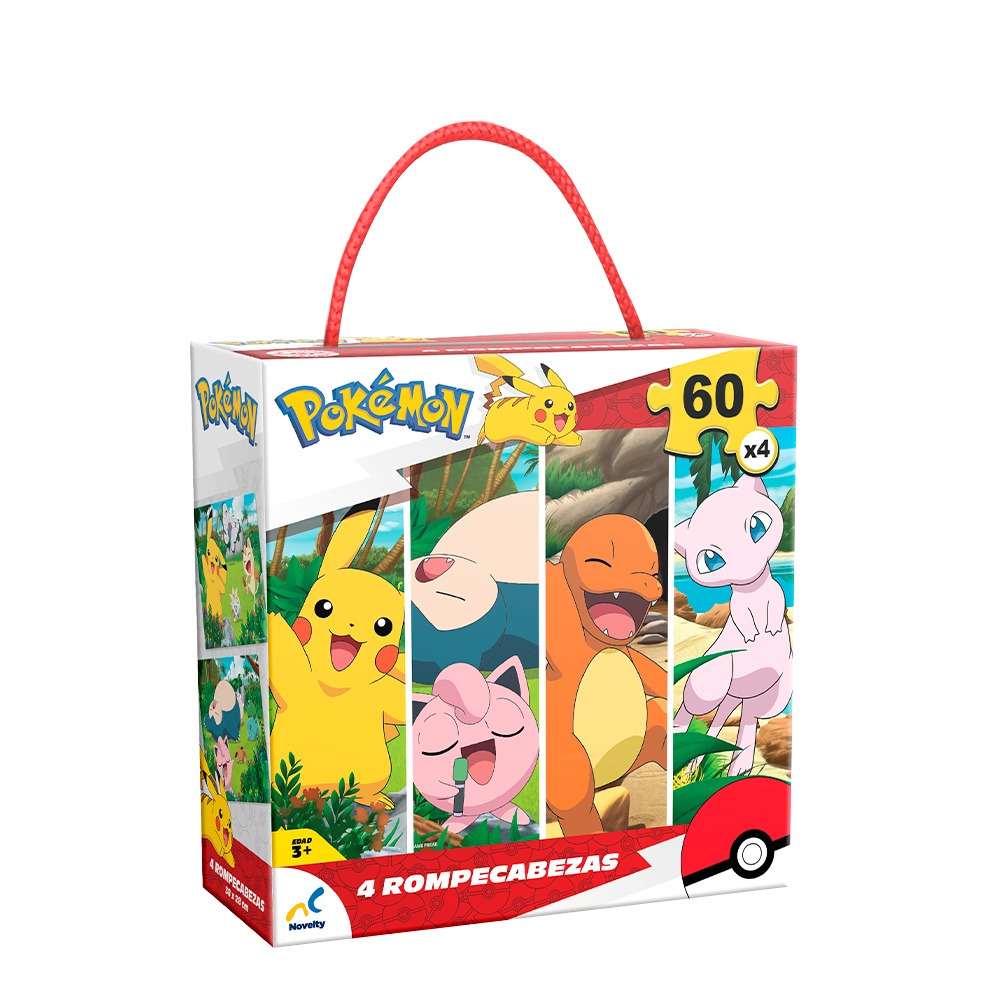 ROMPECABEZAS 4 EN 1 POKEMON SURTIDO JUEGOS DE MESA LICENCIA - Imagen 4