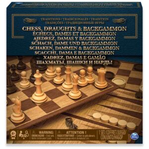JUEGO DE MESA PACK X 3 (DAMAS / AJEDREZ / BACKGAMMON) JUEGOS DE MESA CLASICO