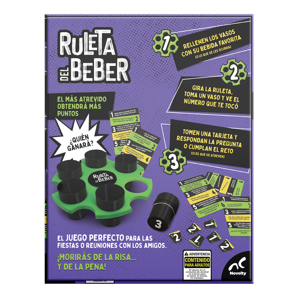 JUEGO DE MESA RULETA DE BEBER JUEGOS DE MESA CLASICO - Imagen 3