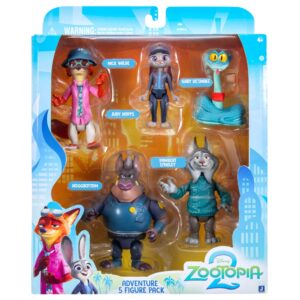 PACK X5 FIGURAS 7CM ZOOTOPIA